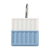 Izod Blue Clubhouse Shower Hooks, Set of 12