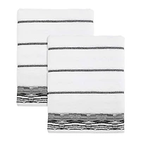 Nicole Miller Sydney Striped Bath Towels, Set of 2