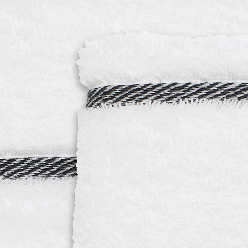 Nicole Miller Sydney Striped Hand Towels, Set of 2