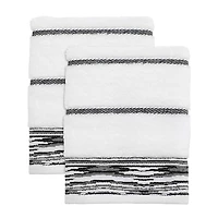 Nicole Miller Sydney Striped Hand Towels, Set of 2