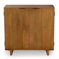Leighton Natural Ribbed Wood Cabinet