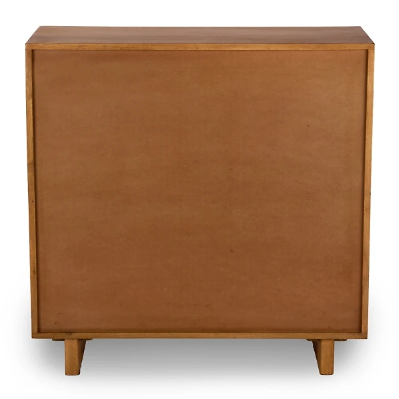 Leighton Natural Ribbed Wood Cabinet