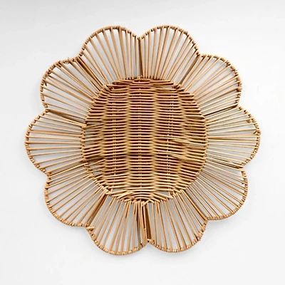 Natural Rattan Flower Charger