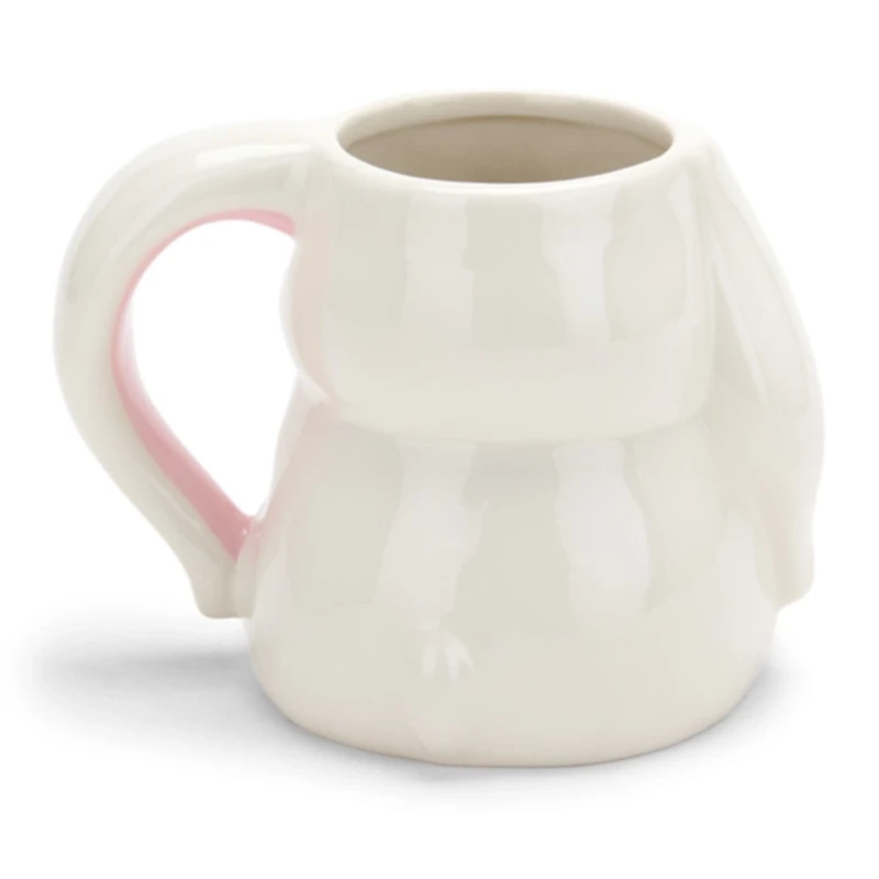 Bunny with Flower Shaped Mug