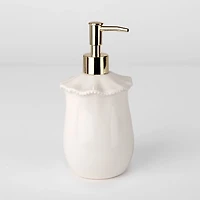 White Wavy Beaded Soap Pump