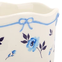Ditsy Floral and Bows Scalloped Mug