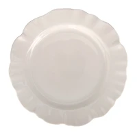 White Scalloped Stoneware Salad Plate