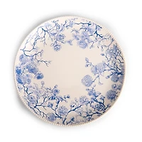 Beaded Blue Toile Salad Plate