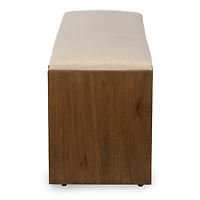 Cushioned Wood Peyton Storage Bench