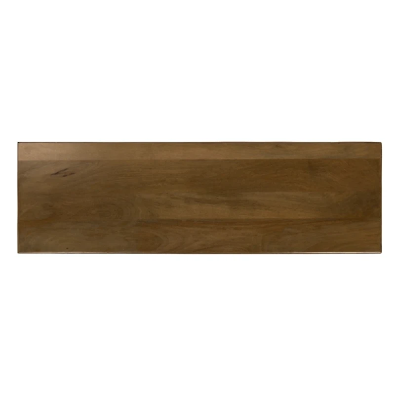 Asher Brown Wood 3-Drawer Console Table