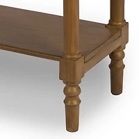 Asher Brown Wood 3-Drawer Console Table
