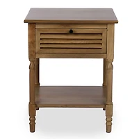 Asher Brown Wood 1-Drawer End Table