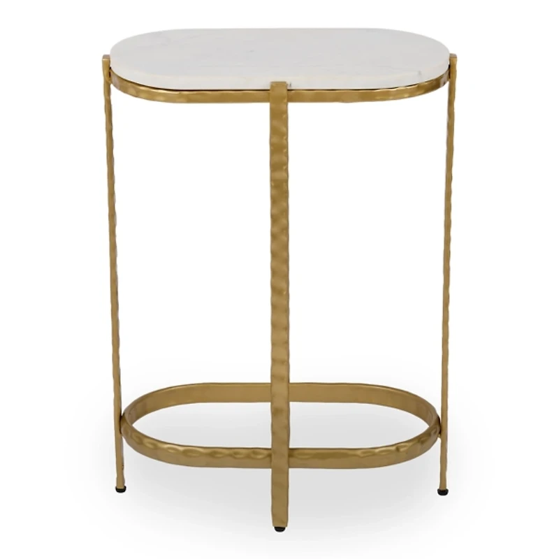 Gold Metal Oval Stella Cocktail Table