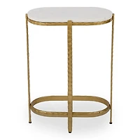 Gold Metal Oval Stella Cocktail Table