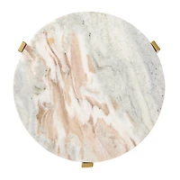 Gold Metal Round Stella Cocktail Table