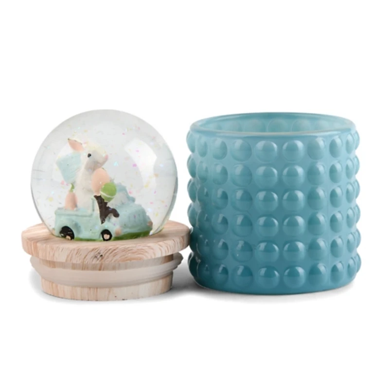 Blue Easter Chocolates 1-Wick Globe Jar Candle