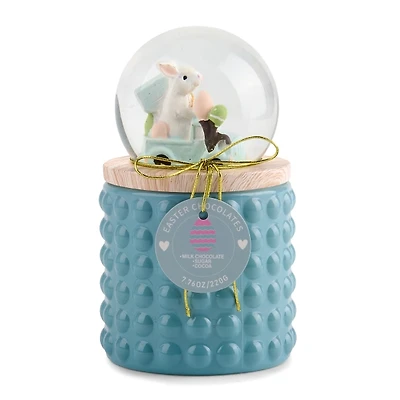 Blue Easter Chocolates 1-Wick Globe Jar Candle