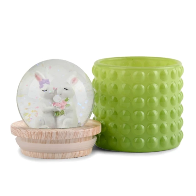 Green Easter Patch 1-Wick Globe Jar Candle