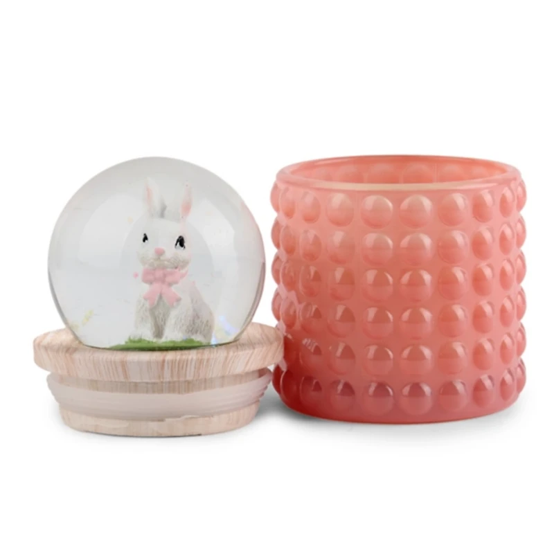 Pink Strawberry Poundcake 1-Wick Globe Jar Candle
