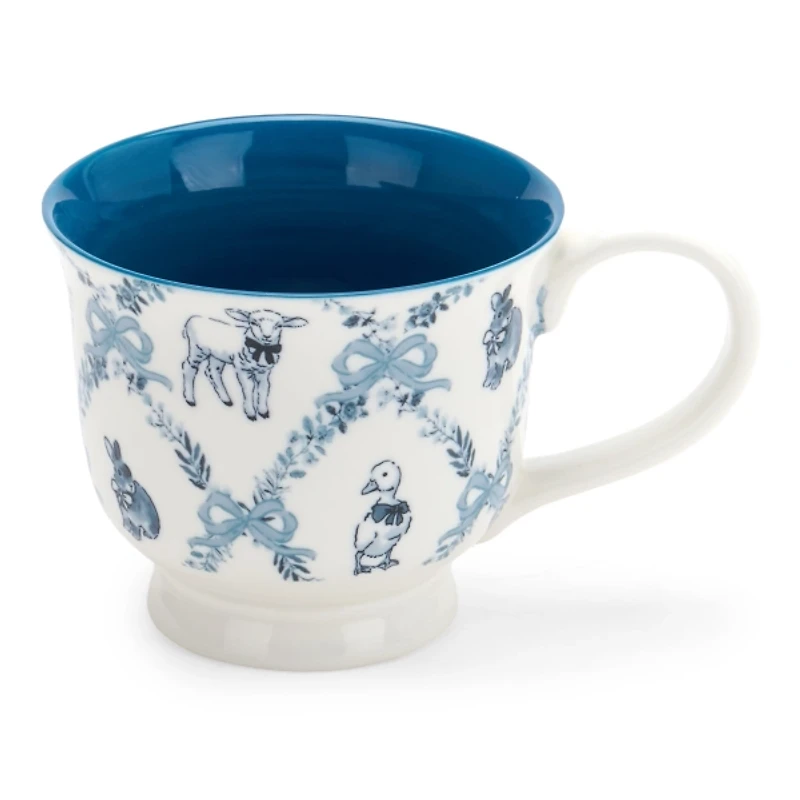 Blue Easter Animals Toile Mug