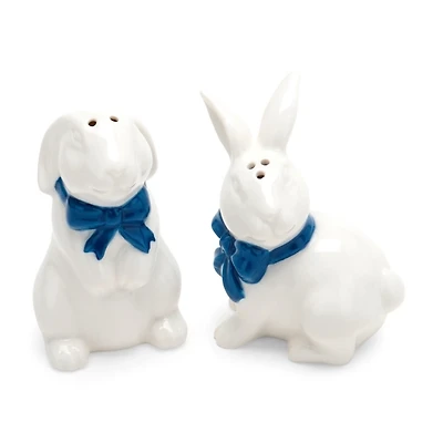 Blue Easter Bunnies Salt & Pepper Shaker Set