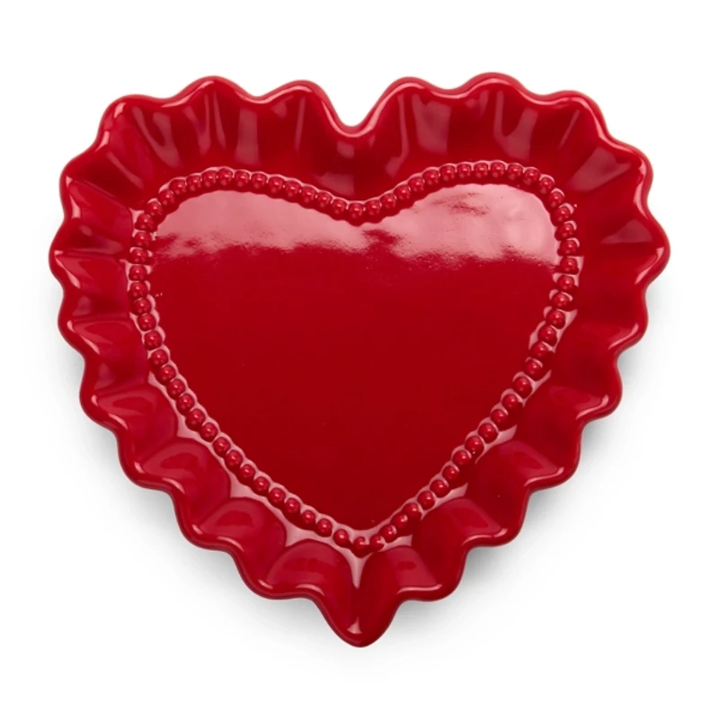 Ruffle Heart Appetizer Plate