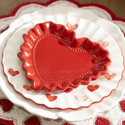 Ruffle Heart Appetizer Plate
