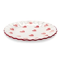 Scalloped Heart Salad Plates, Set of 4