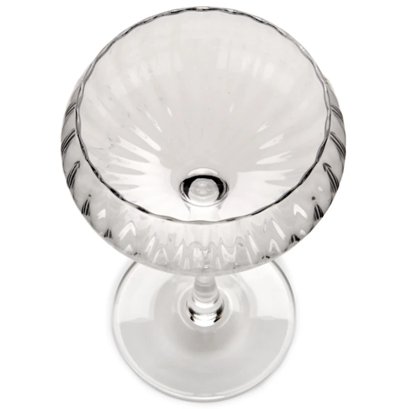 Clear Ribbed Coupe Glass