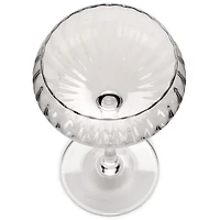 Clear Ribbed Coupe Glass