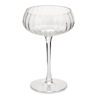 Clear Ribbed Coupe Glass