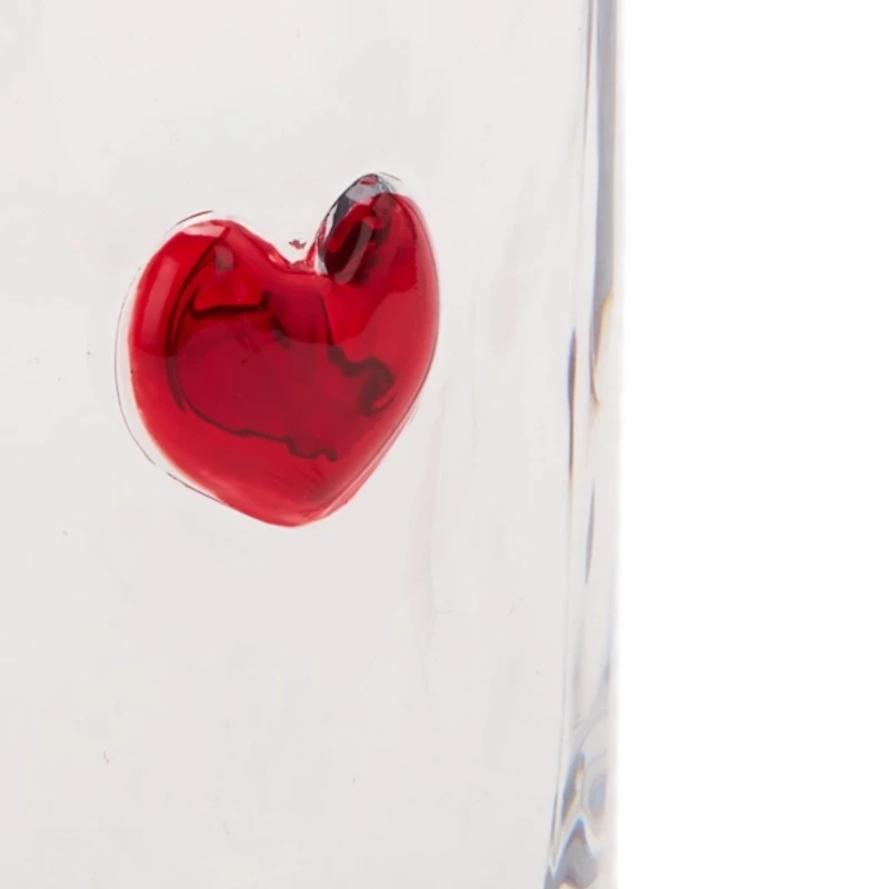 Valentine Heart Icon Glass Tumbler