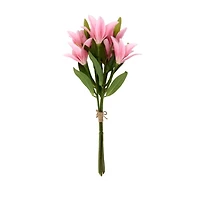 Pink Lily and Leaf Bundle
