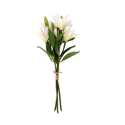 White Lily and Leaf Bundle