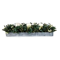 Spiral Eucalyptus Lambs Ear Centerpiece