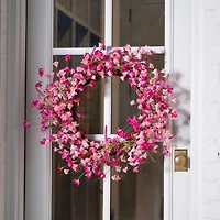Pink Mixed Floral Spring Wreath