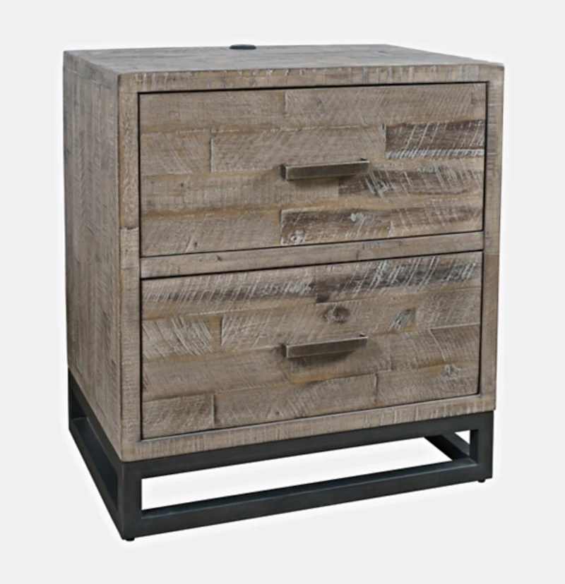 East Hampton Distressed Gray Nightstand
