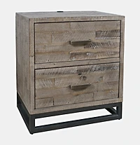 East Hampton Distressed Gray Nightstand