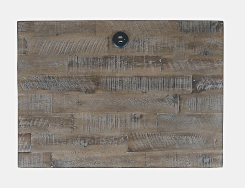 East Hampton Distressed Gray Nightstand