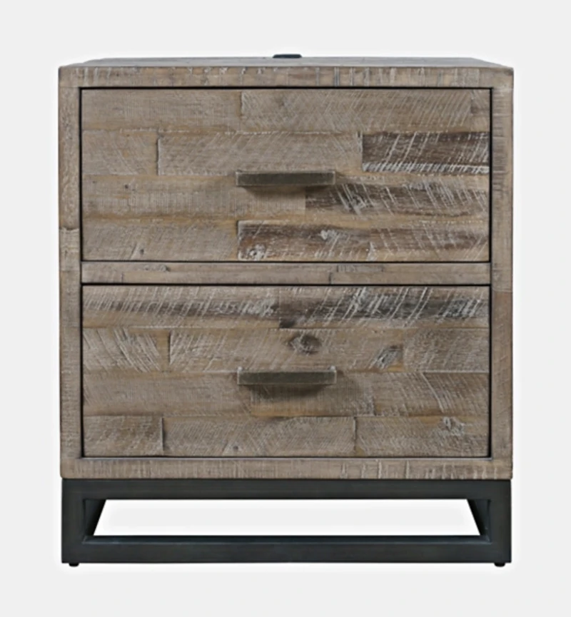 East Hampton Distressed Gray Nightstand