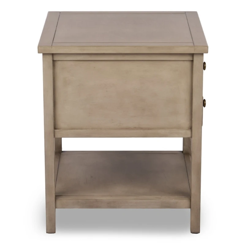 Graywash Clayton Keeping Drawers End Table