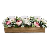 Pink Peony Lambs Ear Centerpiece