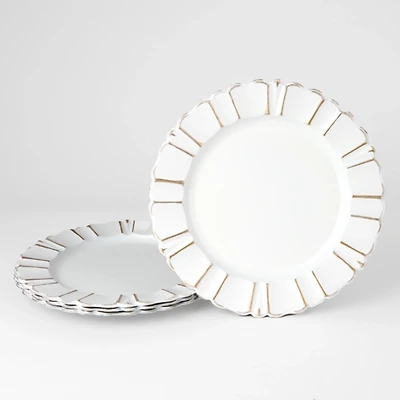 Gold Brushed Scalloped Chargers