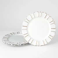 Gold Brushed Scalloped Chargers