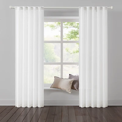 Rachel Ashwell White Willow Curtain Set, 96 in.