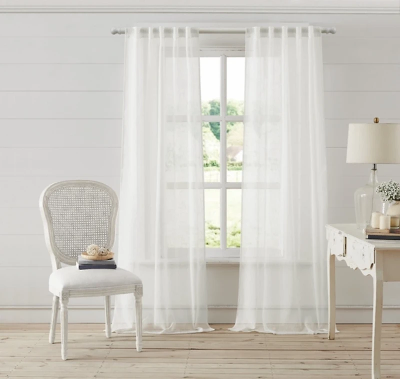 Rachel Ashwell White Jaipur Curtain Set, 84 in.