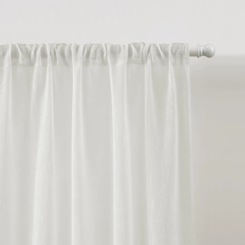 Rachel Ashwell White Jaipur Curtain Set, 96 in.