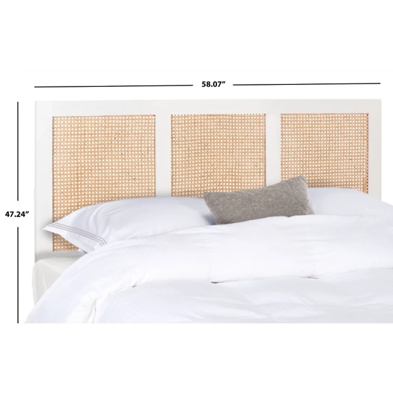 Safavieh Vienna White Cane Full Size Headboard