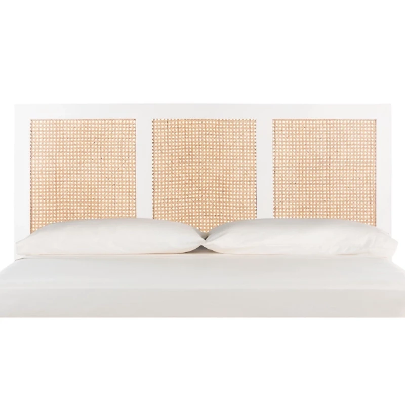 Safavieh Vienna White Cane Full Size Headboard
