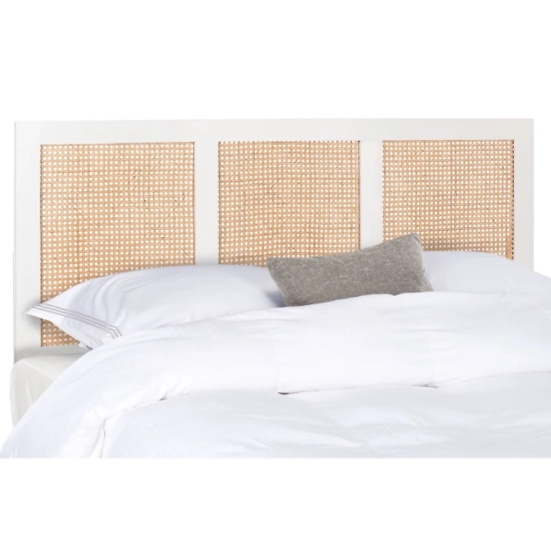 Safavieh Vienna White Cane Queen Size Headboard